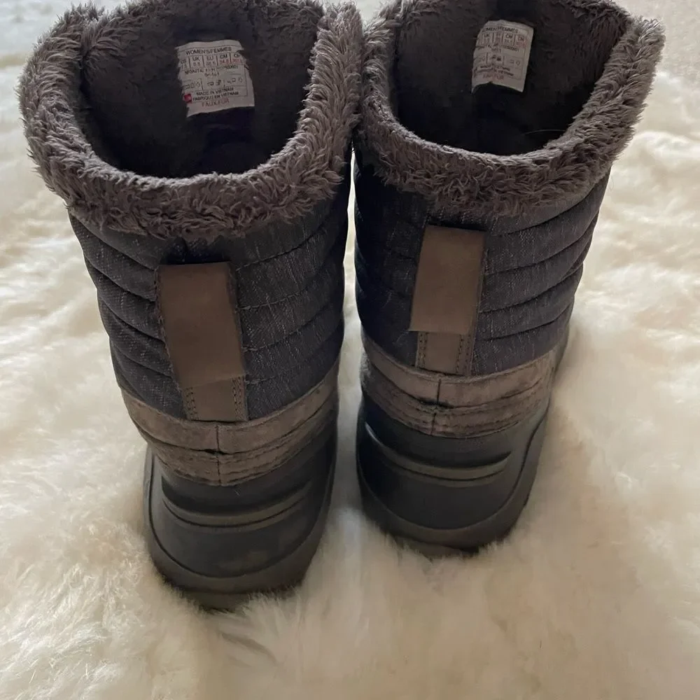 The North Face Women's Primaloft Waterproof Snow Boots Shoes Size 7.5 Gr…